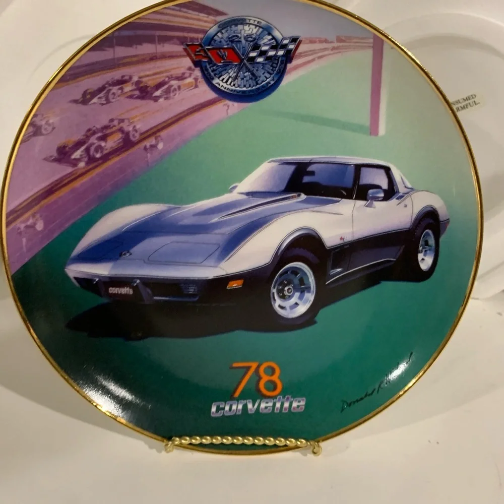 Franklin Mint 1978 Corvette Plate # JA4727
